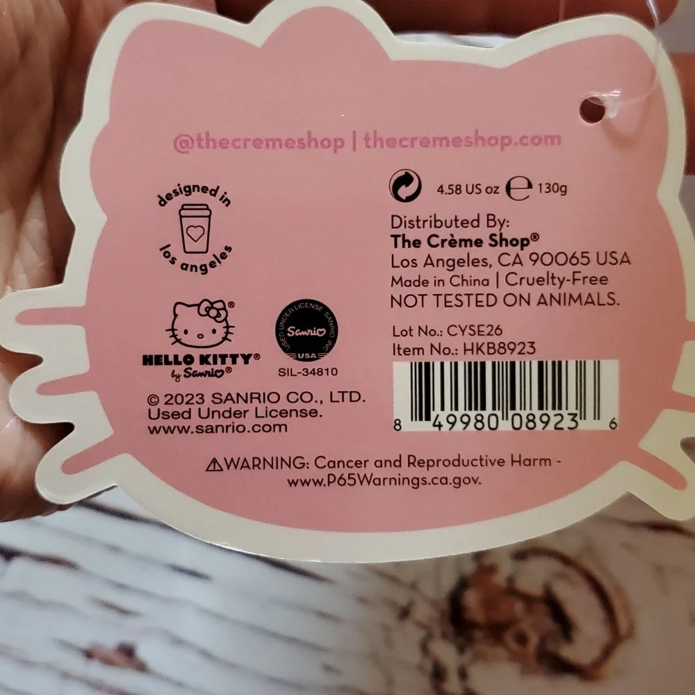 🆕️ SANRIO HELLO KITTY CREME SHOP MAKEUP BAG AND PLUSH SPA HEADBAND 🤍❤